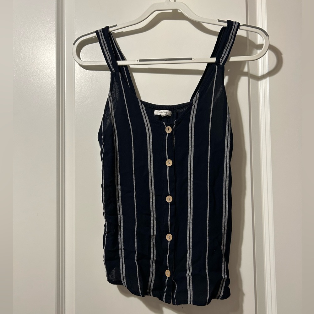 Maurices navy and white striped tank